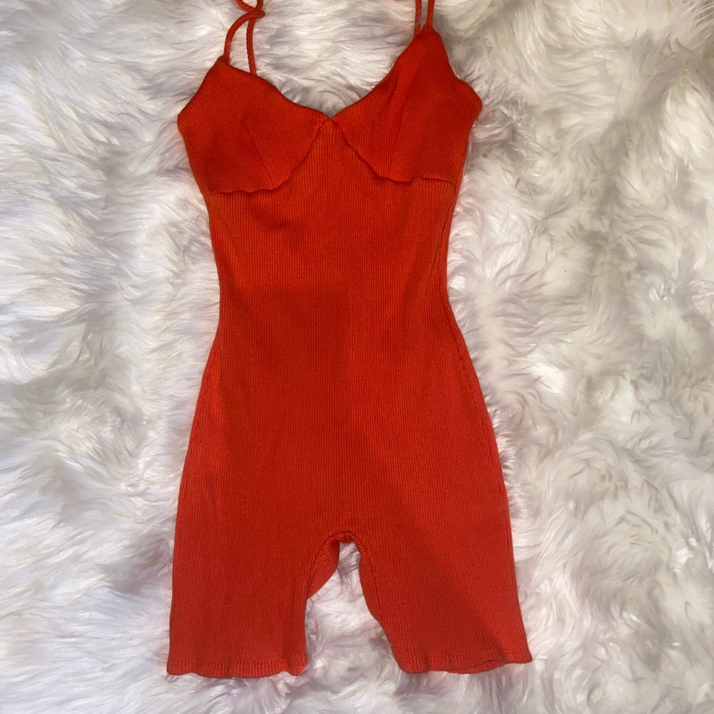 Orange Naked Wardrobe Romper